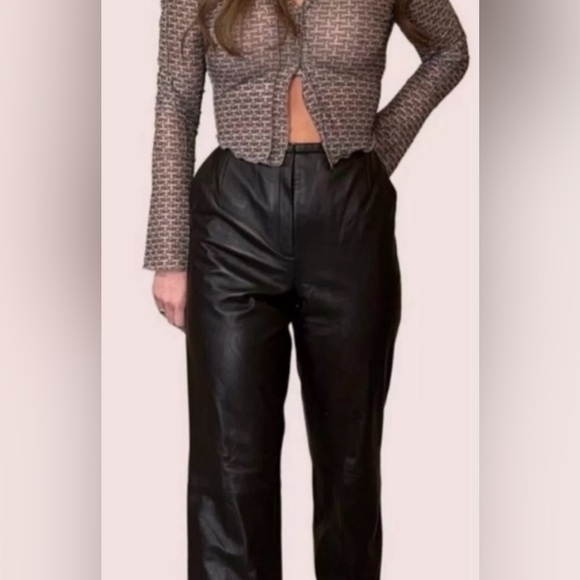 Vintage leather pants size 8 - Picture 3 of 10